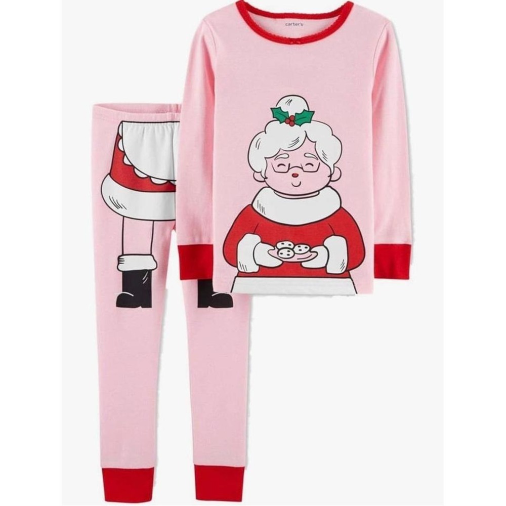 Carter's‎ Baby Girls 2-Pc. Snug-Fit Mrs. Claus Cotton Pajamas Set, 9 Months